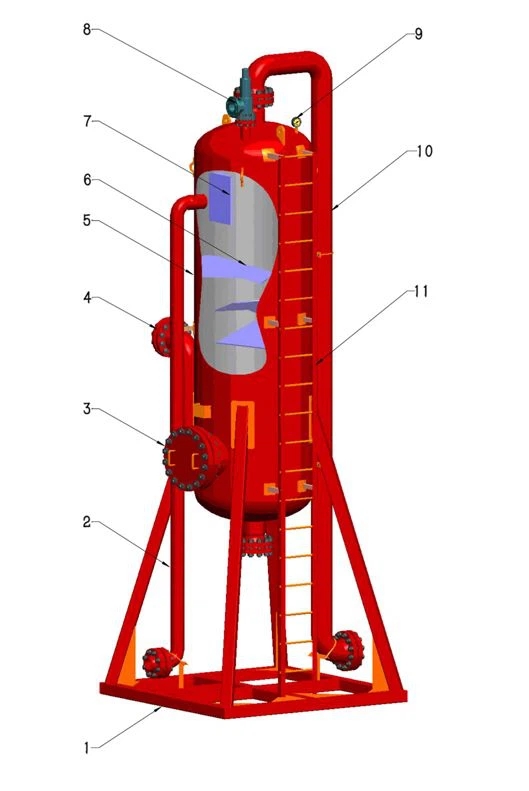 HYQ1200/2.5 mud gas separator