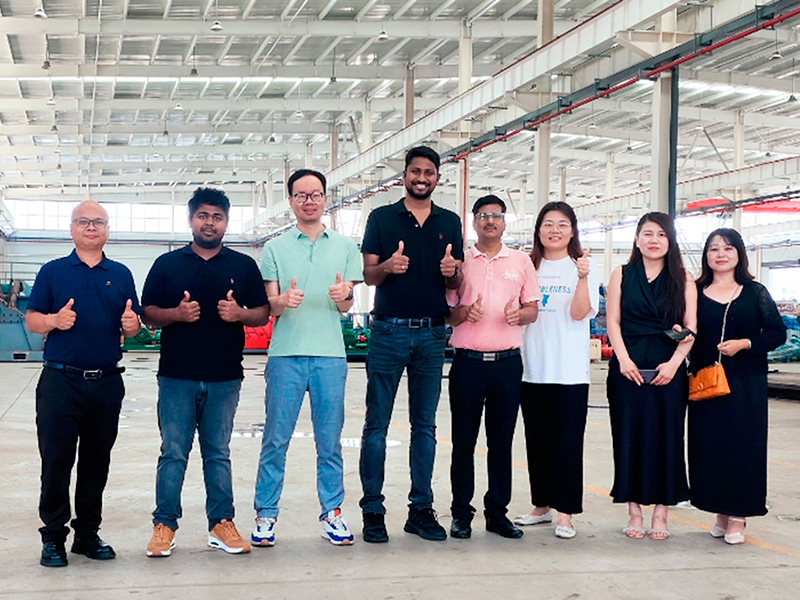 Customers visit the factory
